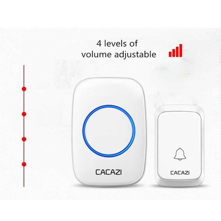 CACAZI A06-DC 1 to 2 Battery Smart Home Wireless Waterproof Doorbell CACAZI A06-DC 1 to 2 Battery Smart Home Wireless Waterproof Doorbell